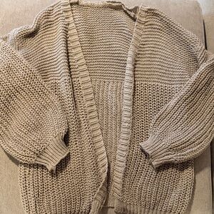 Cozy Tan Knit Women's Sweater